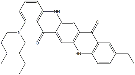 1-(Dibutylamino)-9-ethyl-5,12-dihydroquino[2,3-b]acridine-7,14-dione Structure