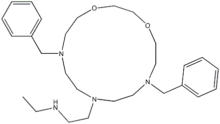 N-Ethyl-7,13-dibenzyl-1,4-dioxa-7,10,13-triazacyclopentadecane-10-ethanamine Struktur