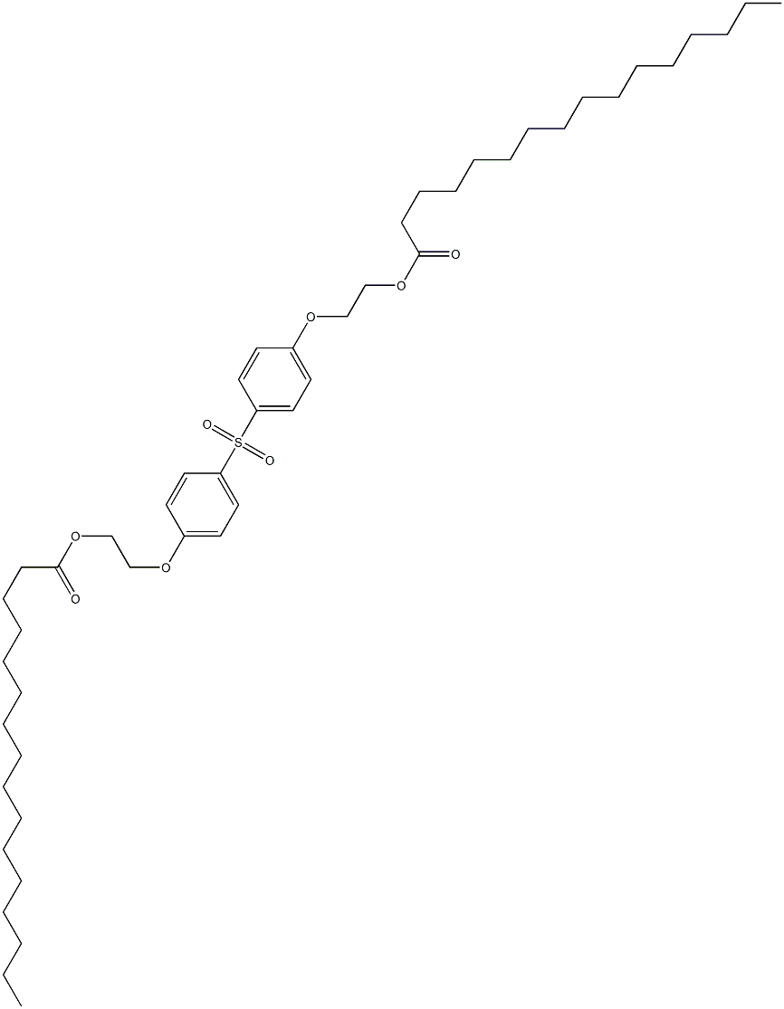 Bis[4-[2-(hexadecanoyloxy)ethoxy]phenyl] sulfone Struktur