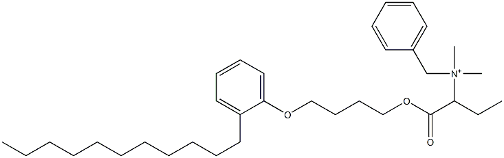 N,N-Dimethyl-N-benzyl-N-[1-[[4-(2-undecylphenyloxy)butyl]oxycarbonyl]propyl]aminium Struktur