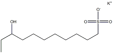 9-Hydroxyundecane-1-sulfonic acid potassium salt Structure