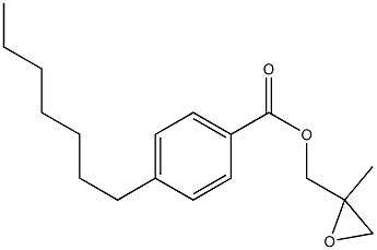 4-Heptylbenzoic acid 2-methylglycidyl ester Struktur
