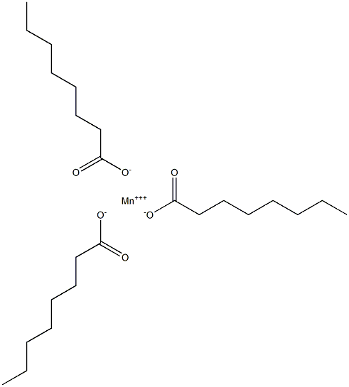 Trioctanoic acid manganese(III) salt Struktur