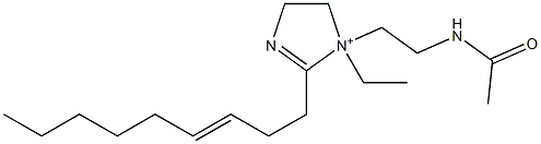 1-[2-(Acetylamino)ethyl]-1-ethyl-2-(3-nonenyl)-2-imidazoline-1-ium Struktur