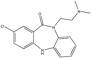10,11-Dihydro-2-chloro-10-[2-(dimethylamino)ethyl]-5H-dibenzo[b,e][1,4]diazepin-11-one Struktur