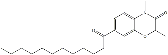 2,4-Dimethyl-7-lauroyl-4H-1,4-benzoxazin-3(2H)-one Struktur
