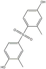 4,4'-Dihydroxy-2,3'-dimethyl[sulfonylbisbenzene] Struktur