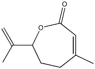 5,6-Dihydro-4-methyl-7-(1-methylethenyl)oxepin-2(7H)-one Struktur