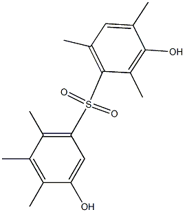 3,3'-Dihydroxy-2,4,4',5',6,6'-hexamethyl[sulfonylbisbenzene] Struktur