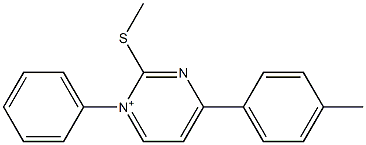 1-フェニル-4-(4-メチルフェニル)-2-メチルチオ-1-ピリミジニウム 化學(xué)構(gòu)造式