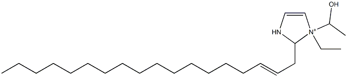 1-Ethyl-1-(1-hydroxyethyl)-2-(2-octadecenyl)-4-imidazoline-1-ium Struktur