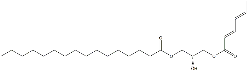 [R,(-)]-1-O-Palmitoyl-3-O-(1-oxo-2,4-hexadienyl)-L-glycerol Struktur