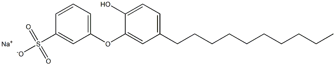 2'-Hydroxy-5'-decyl[oxybisbenzene]-3-sulfonic acid sodium salt Struktur