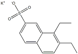 7,8-Diethyl-2-naphthalenesulfonic acid potassium salt Struktur