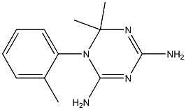 2,4-Diamino-6,6-dimethyl-5,6-dihydro-5-(2-methylphenyl)-1,3,5-triazine Struktur
