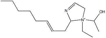 1-Ethyl-1-(1-hydroxyethyl)-2-(2-octenyl)-3-imidazoline-1-ium Struktur