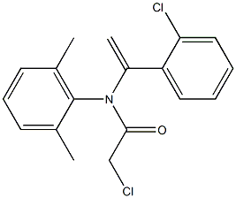 N-[1-(2-Chlorophenyl)vinyl]-N-(2,6-dimethylphenyl)-2-chloroacetamide Struktur