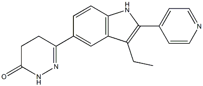 6-[3-Ethyl-2-(4-pyridinyl)-1H-indol-5-yl]-4,5-dihydropyridazin-3(2H)-one Struktur