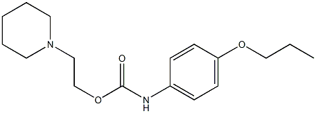 1-[2-[[(4-Propoxyphenyl)amino]carbonyloxy]ethyl]piperidine Struktur
