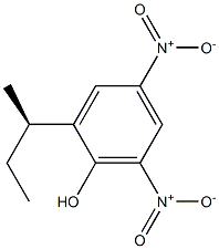 (-)-2-[(R)-sec-Butyl]-4,6-dinitrophenol Struktur