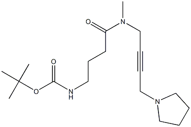 N-Methyl-N-[4-(1-pyrrolidinyl)-2-butynyl]-4-(Boc-amino)butanamide Struktur