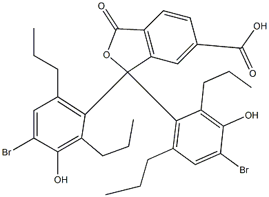 1,1-Bis(4-bromo-3-hydroxy-2,6-dipropylphenyl)-1,3-dihydro-3-oxoisobenzofuran-6-carboxylic acid Struktur