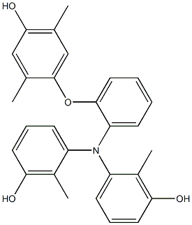 N,N-Bis(3-hydroxy-2-methylphenyl)-2-(4-hydroxy-2,5-dimethylphenoxy)benzenamine Struktur