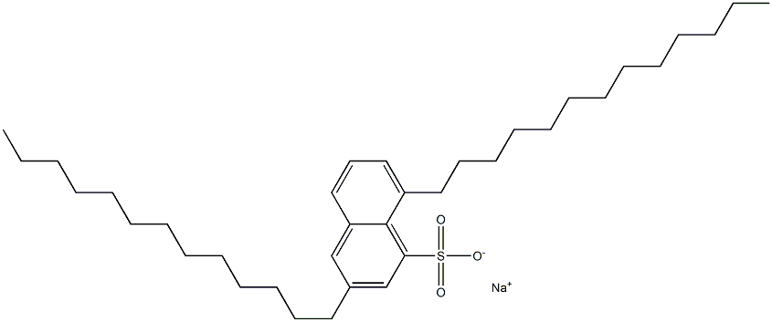 3,8-Ditridecyl-1-naphthalenesulfonic acid sodium salt Struktur