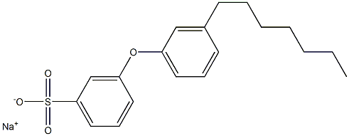 3-(3-Heptylphenoxy)benzenesulfonic acid sodium salt Struktur