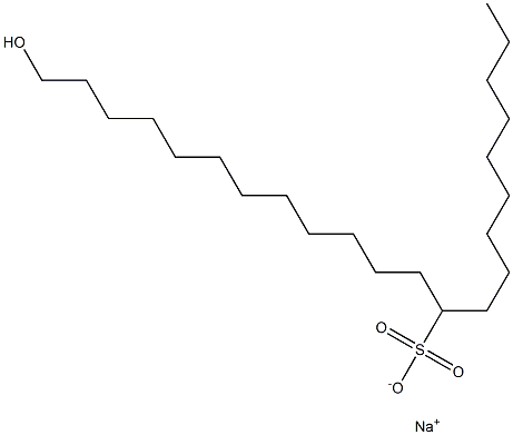 22-Hydroxydocosane-10-sulfonic acid sodium salt Struktur