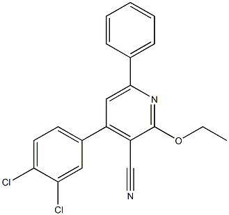 4-(3,4-Dichlorophenyl)-6-phenyl-2-ethoxypyridine-3-carbonitrile Structure
