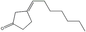 3-Heptylidenecyclopentanone Struktur