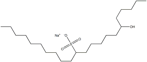 17-Hydroxydocosane-11-sulfonic acid sodium salt Struktur