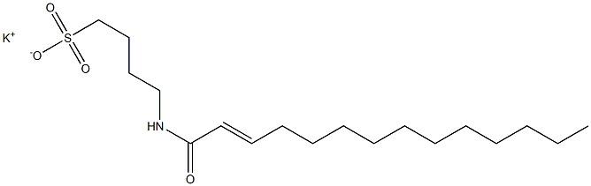 4-(2-Tetradecenoylamino)-1-butanesulfonic acid potassium salt Struktur
