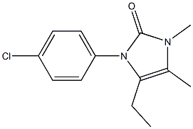 1-(4-Chlorophenyl)-3,4-dimethyl-5-ethyl-4-imidazolin-2-one Struktur