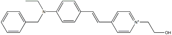 4-[2-[4-[Ethyl(phenylmethyl)amino]phenyl]ethenyl]-1-(2-hydroxyethyl)pyridinium Struktur