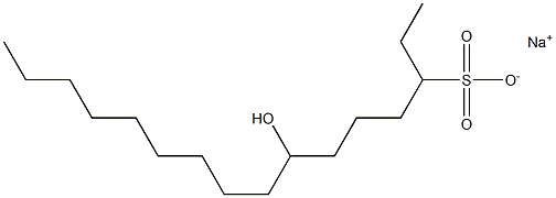 7-Hydroxyhexadecane-3-sulfonic acid sodium salt Struktur