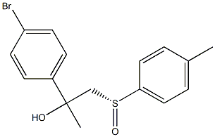 (R)-1-Methyl-1-(4-bromophenyl)-2-(4-methylphenylsulfinyl)ethanol Struktur