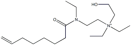 2-[N-Ethyl-N-(7-octenoyl)amino]-N,N-diethyl-N-(2-hydroxyethyl)ethanaminium Struktur