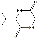3-Isopropyl-6-methylpiperazine-2,5-dione Struktur