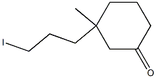 3-(3-Iodopropyl)-3-methylcyclohexan-1-one Struktur