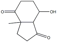 5-Hydroxy-1-methylbicyclo[4.3.0]nonane-2,7-dione Struktur