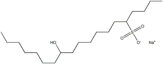 12-Hydroxynonadecane-5-sulfonic acid sodium salt Struktur