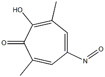2-Hydroxy-3,7-dimethyl-5-nitrosocyclohepta-2,4,6-trien-1-one Struktur