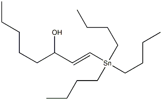 (E)-1-(トリブチルスタンニル)-2-(1-ヒドロキシヘキシル)エテン 化學構(gòu)造式