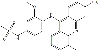 N-[4-[[3-Amino-5-methylacridin-9-yl]amino]-3-methoxyphenyl]methanesulfonamide Struktur