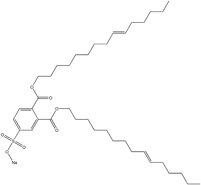 4-(Sodiosulfo)phthalic acid di(9-pentadecenyl) ester Struktur