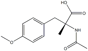 (R)-2-(Acetylamino)-3-(4-methoxyphenyl)-2-methylpropionic acid Struktur