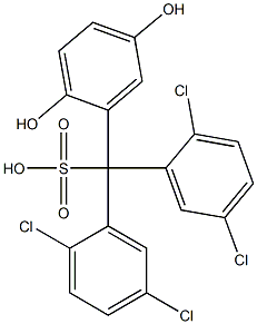 Bis(2,5-dichlorophenyl)(2,5-dihydroxyphenyl)methanesulfonic acid Struktur