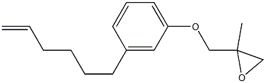 3-(5-Hexenyl)phenyl 2-methylglycidyl ether Struktur